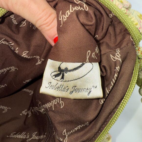 Vintage Deadstock April Cornell Poetry Shoulder Bag - Green Rose Floral - Picture 3 of 5
